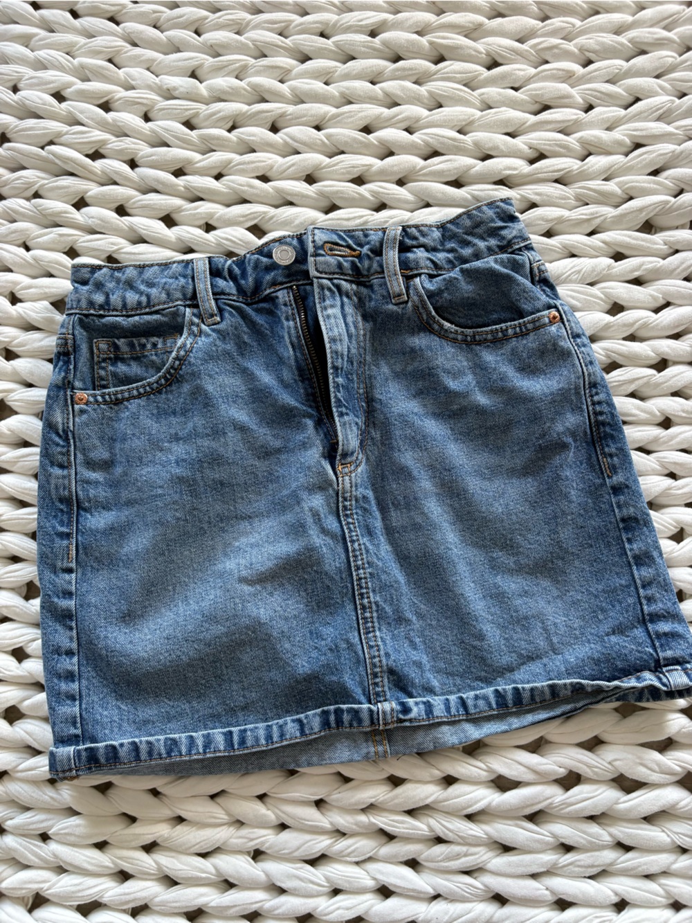 Dynamite Blue Denim Mini Skirt